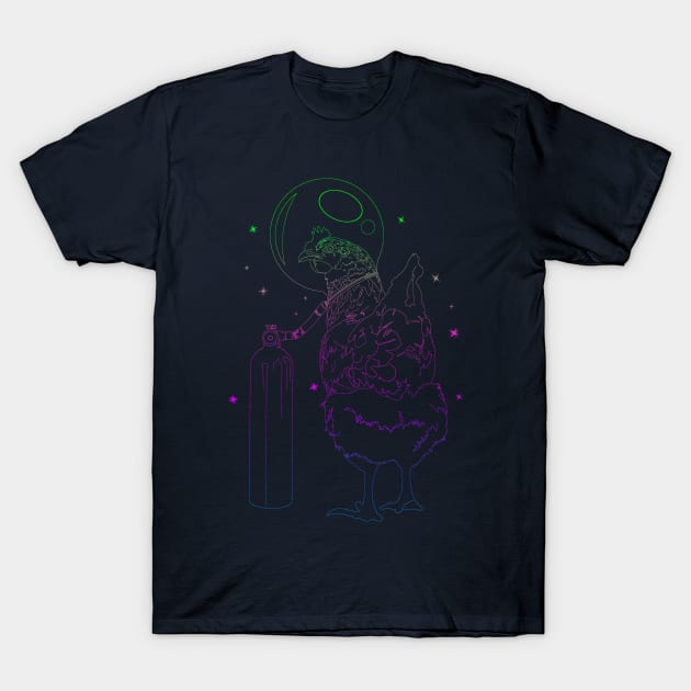 chiken astronaut T-Shirt by arxitrav